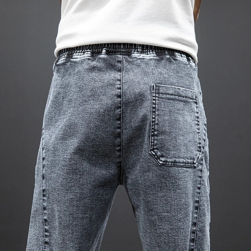 Men’s Black/Blue Cargo Jeans