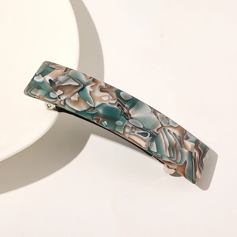 Leopard Marble Hair Clips