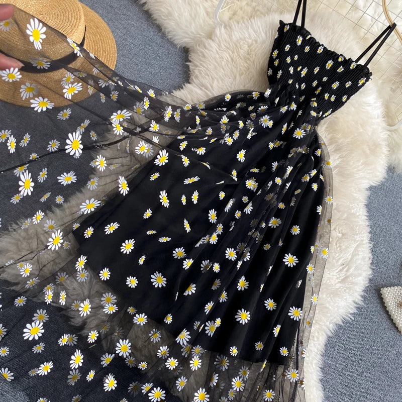 YuooMuoo Daisy Mesh Party Dress