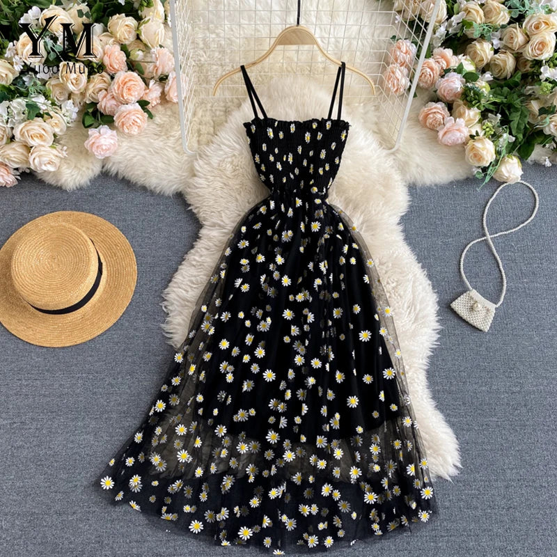 YuooMuoo Daisy Mesh Party Dress