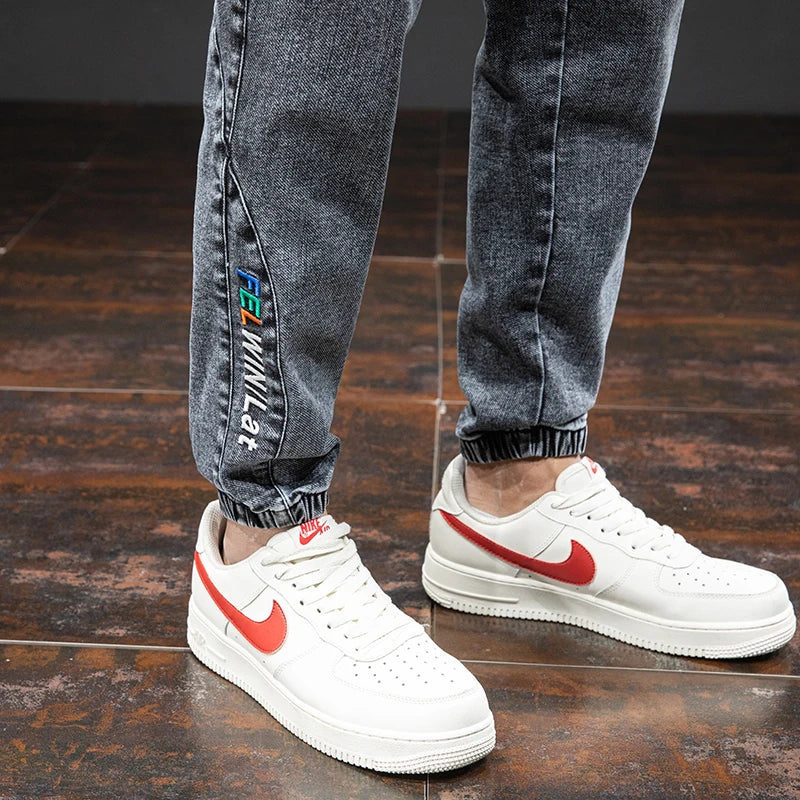 Men’s Black/Blue Cargo Jeans