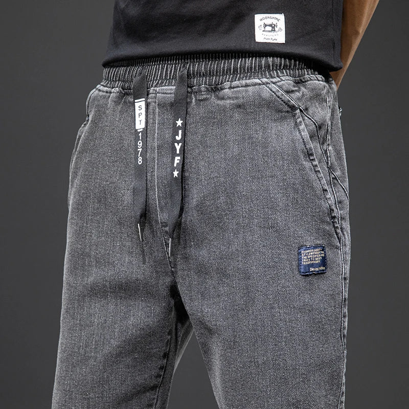 Men’s Black/Blue Cargo Jeans
