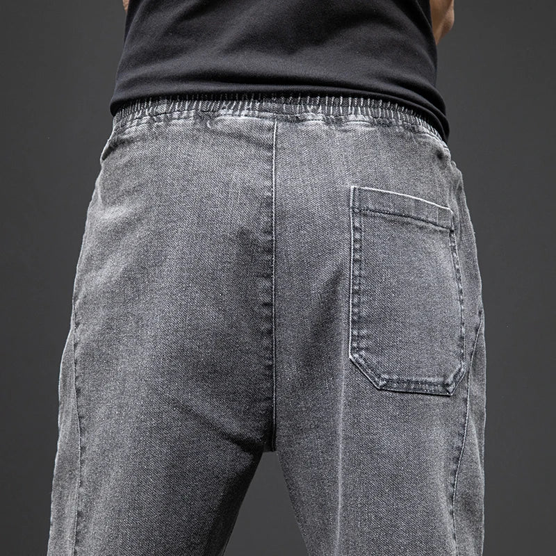Men’s Black/Blue Cargo Jeans