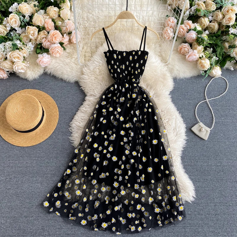 YuooMuoo Daisy Mesh Party Dress