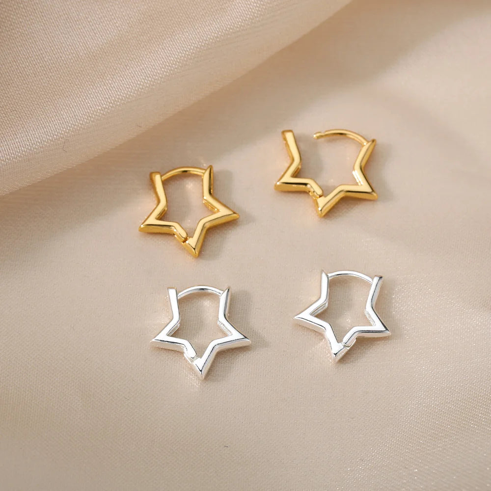 Luxury Star Hoop Earrings for Women