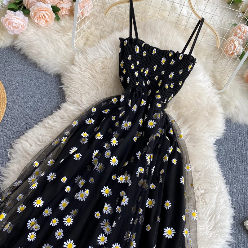 YuooMuoo Daisy Mesh Party Dress