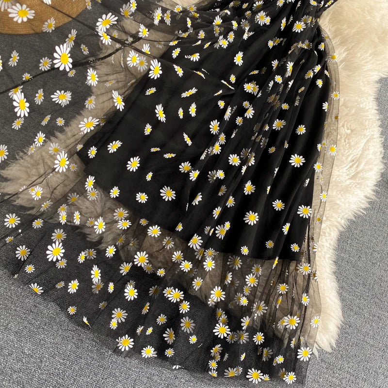 YuooMuoo Daisy Mesh Party Dress