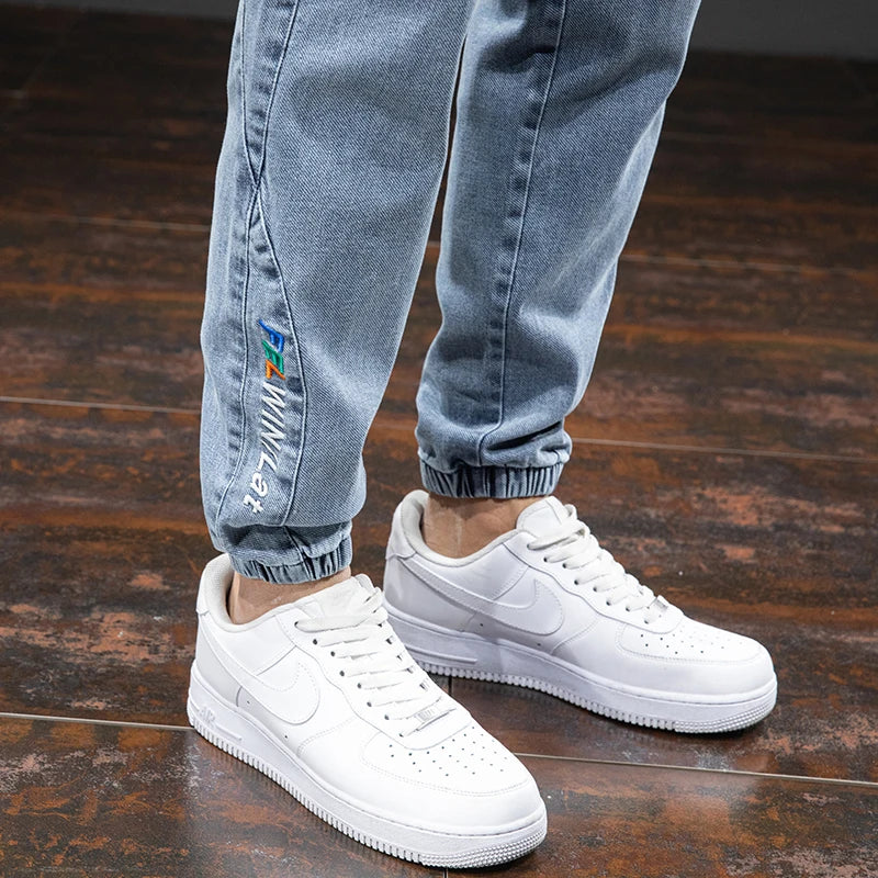 Men’s Black/Blue Cargo Jeans