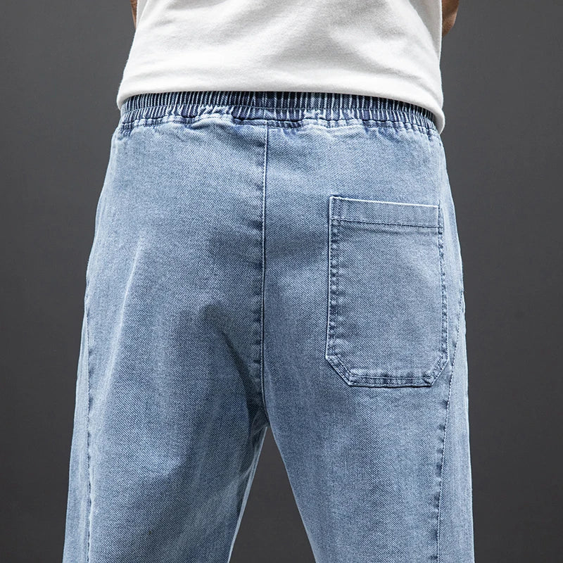 Men’s Black/Blue Cargo Jeans