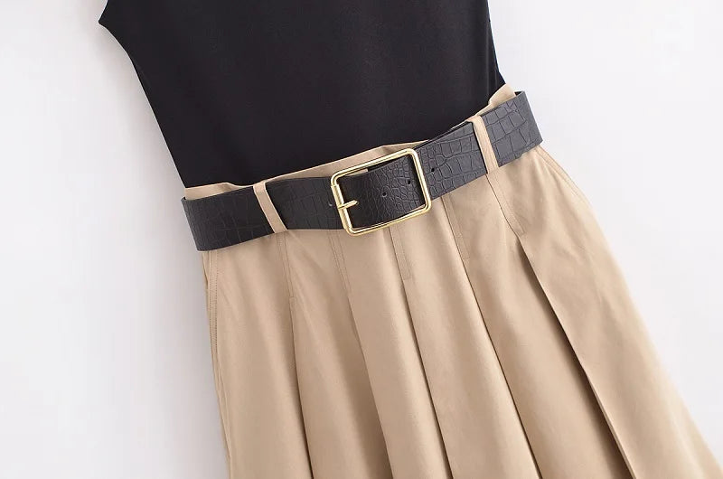 MUJER 2025 Women’s Pleated Midi Dress