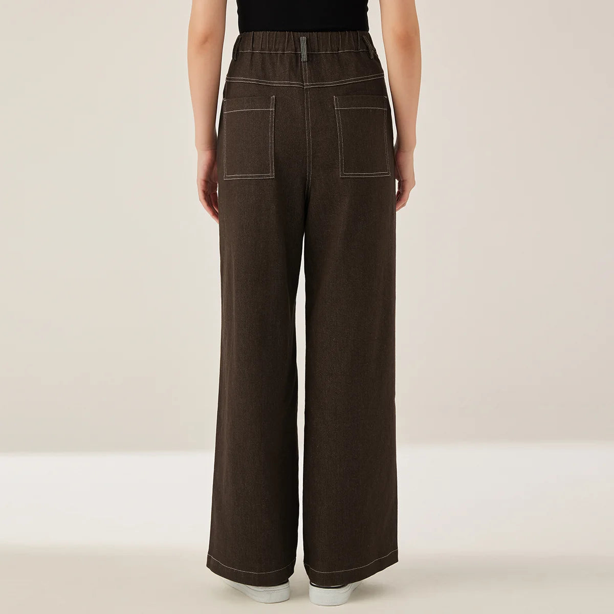 KL7523358 Women’s High Waisted Wide Leg Denim Pants