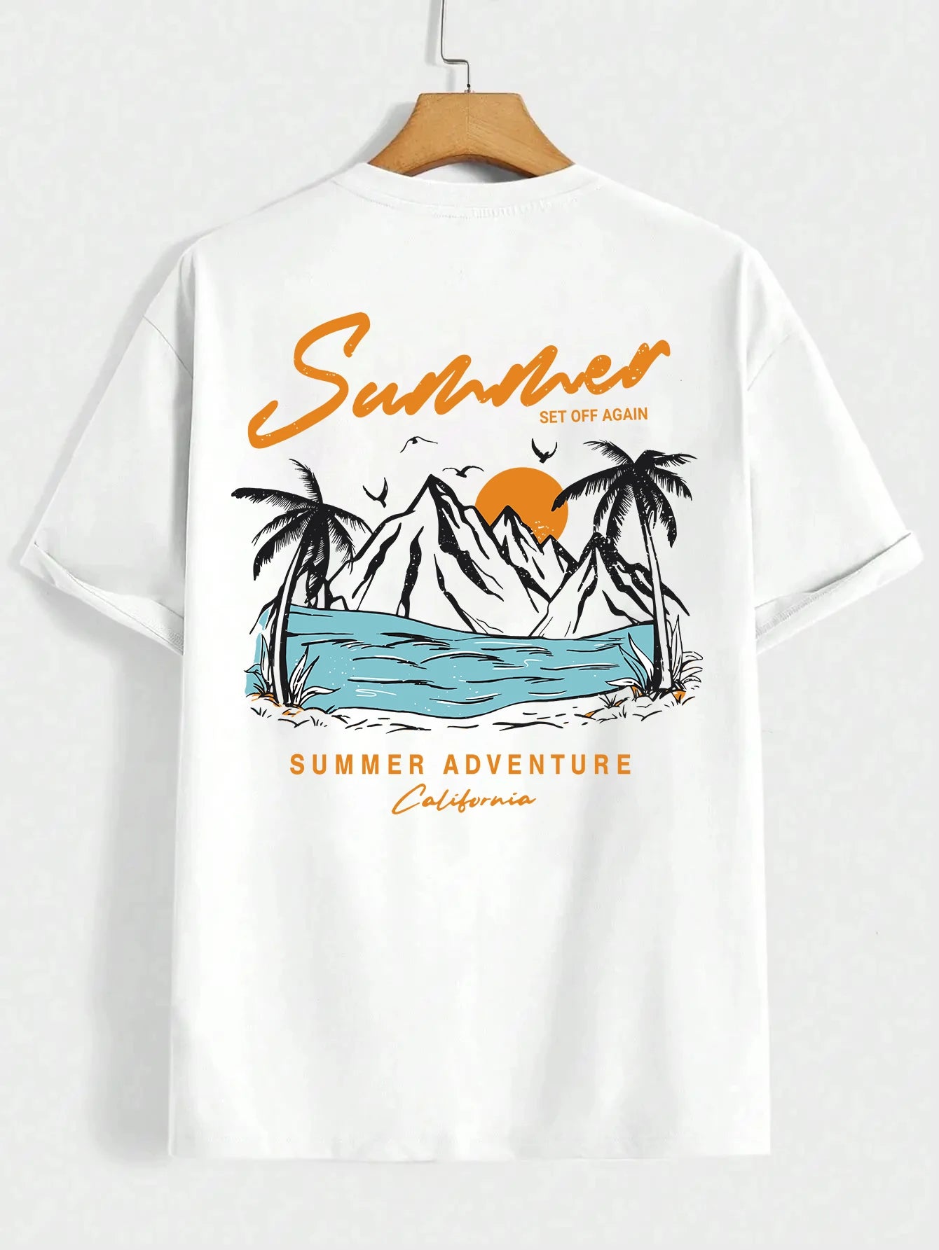 Men’s California Adventure T-Shirt – Loose Cotton Summer Top