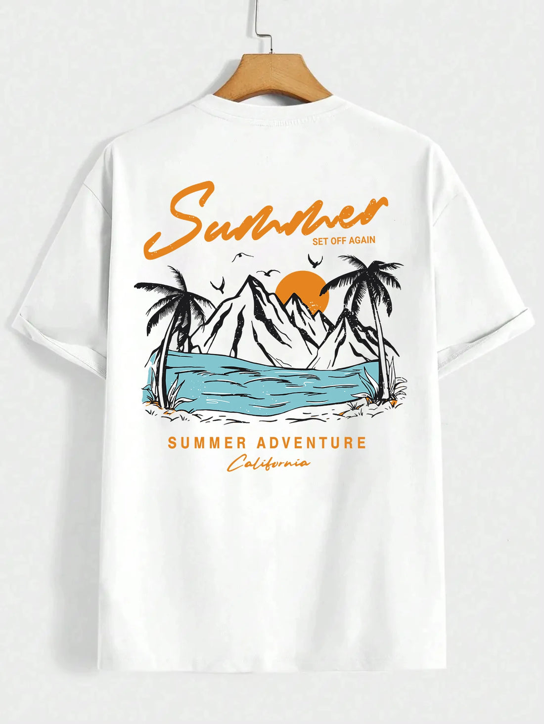 Men’s California Adventure T-Shirt – Loose Cotton Summer Top