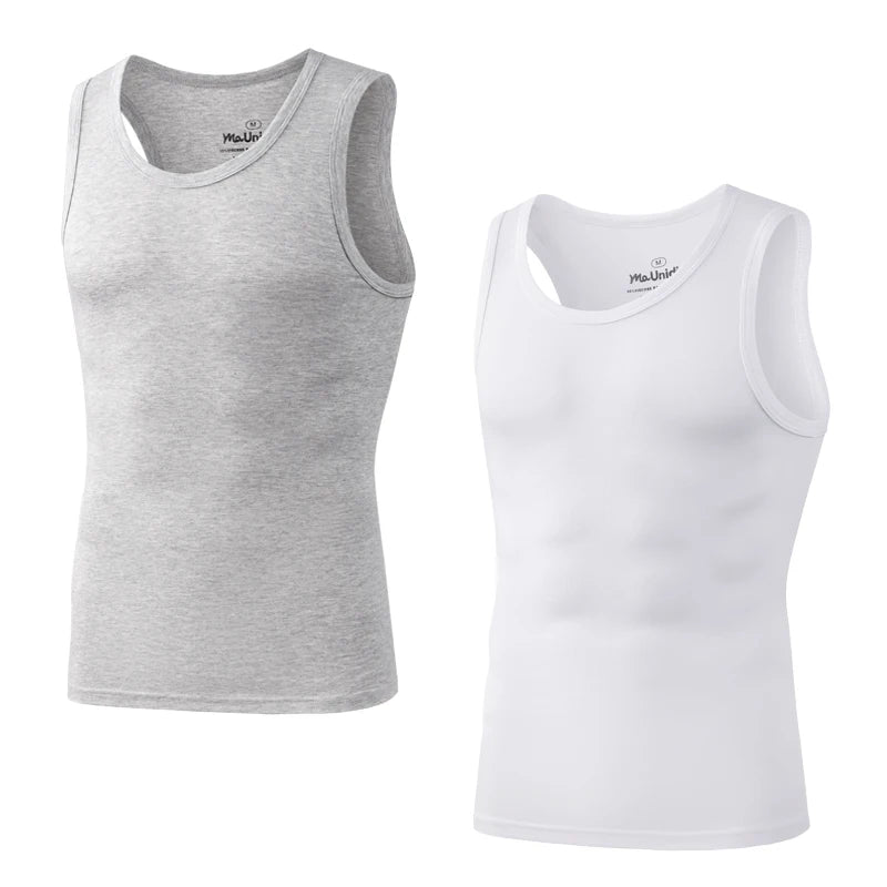 2-Pack Men’s Tank Tops – Bamboo Fiber Sleeveless Gym Vests