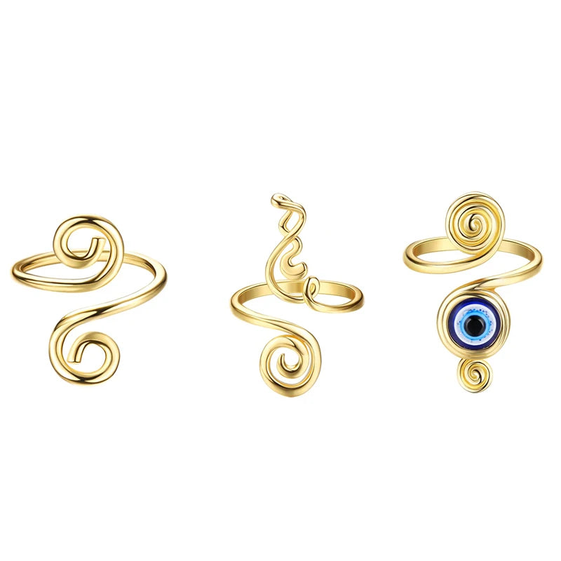 3Pcs Adjustable Toe Rings for Women