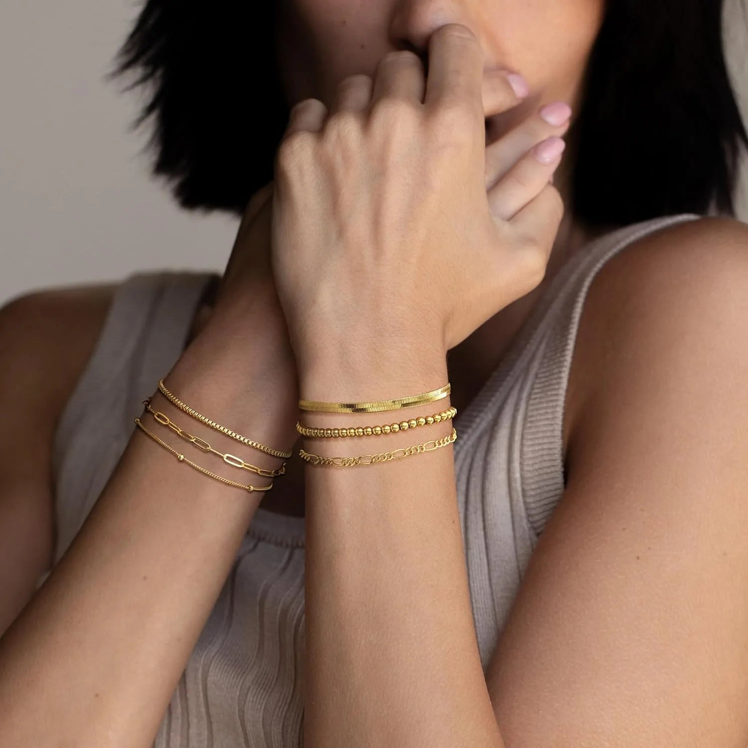 14K Gold Plated Waterproof Bracelets for Women