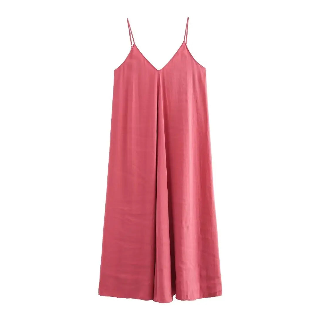 MUJER Women’s Black & Red Slip Long Dress