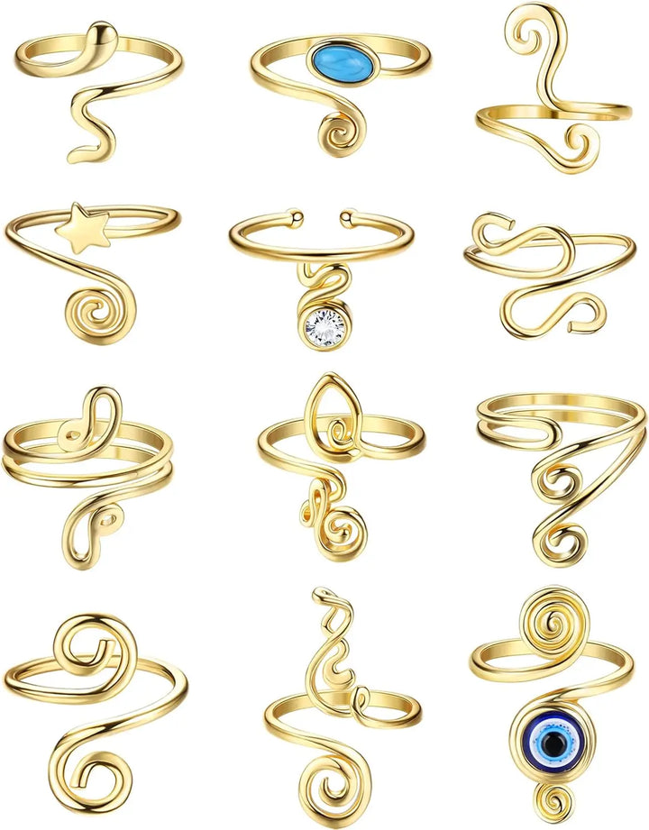 3Pcs Adjustable Toe Rings for Women