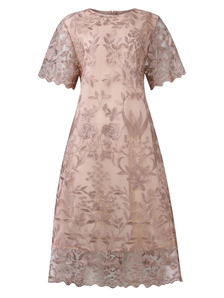 Plus Size Lace Floral Bodycon Dress