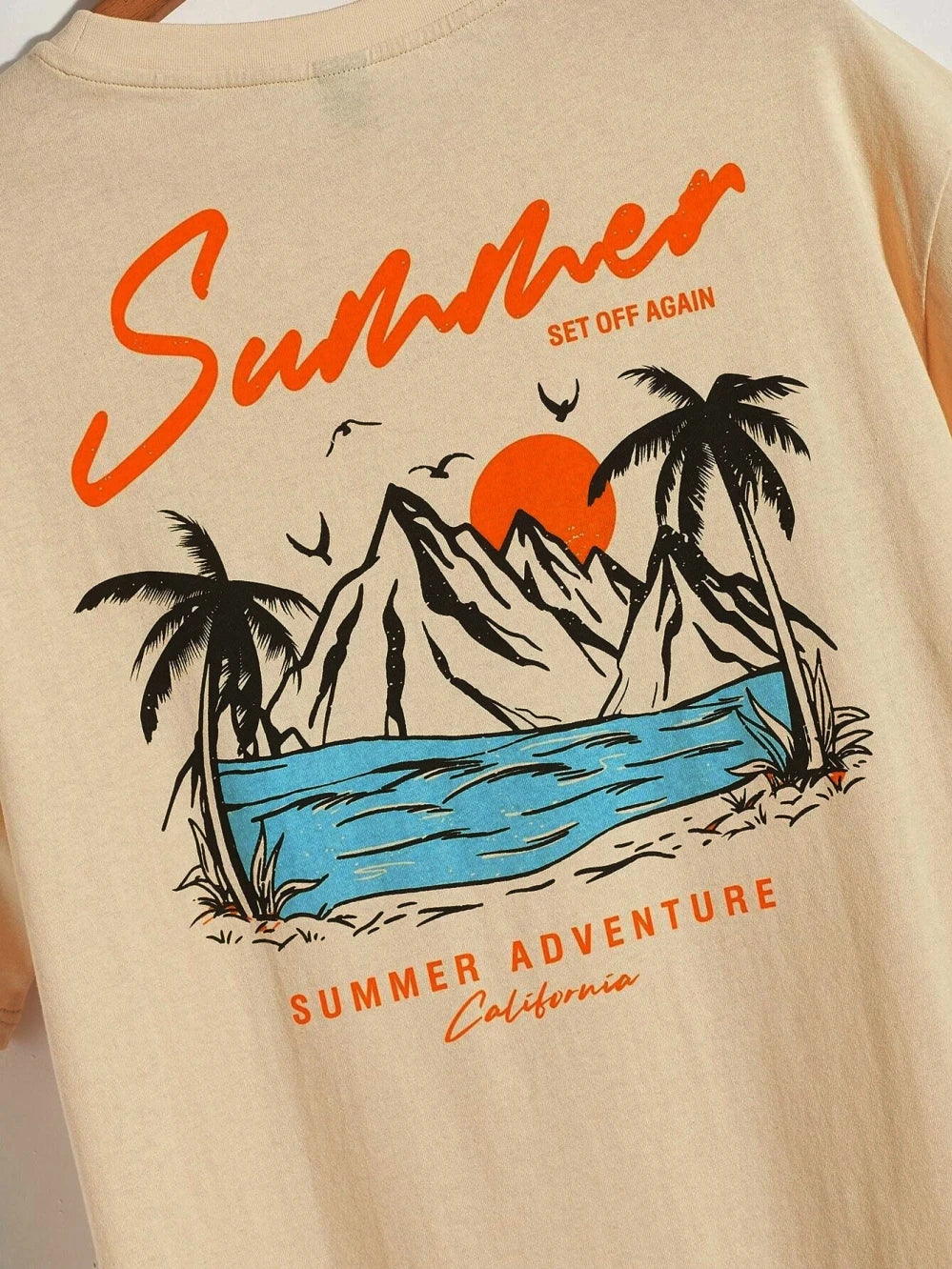 Men’s California Adventure T-Shirt – Loose Cotton Summer Top