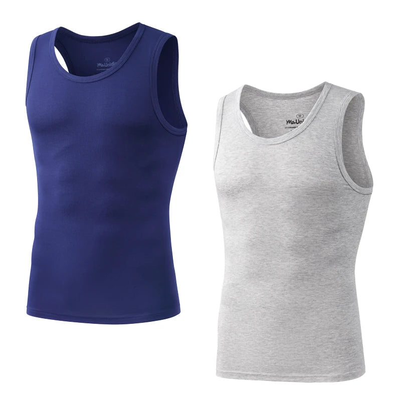 2-Pack Men’s Tank Tops – Bamboo Fiber Sleeveless Gym Vests