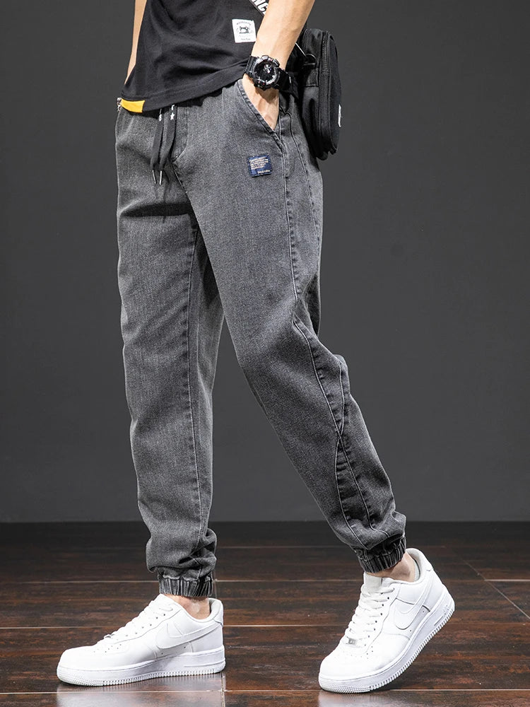 Men’s Black/Blue Cargo Jeans