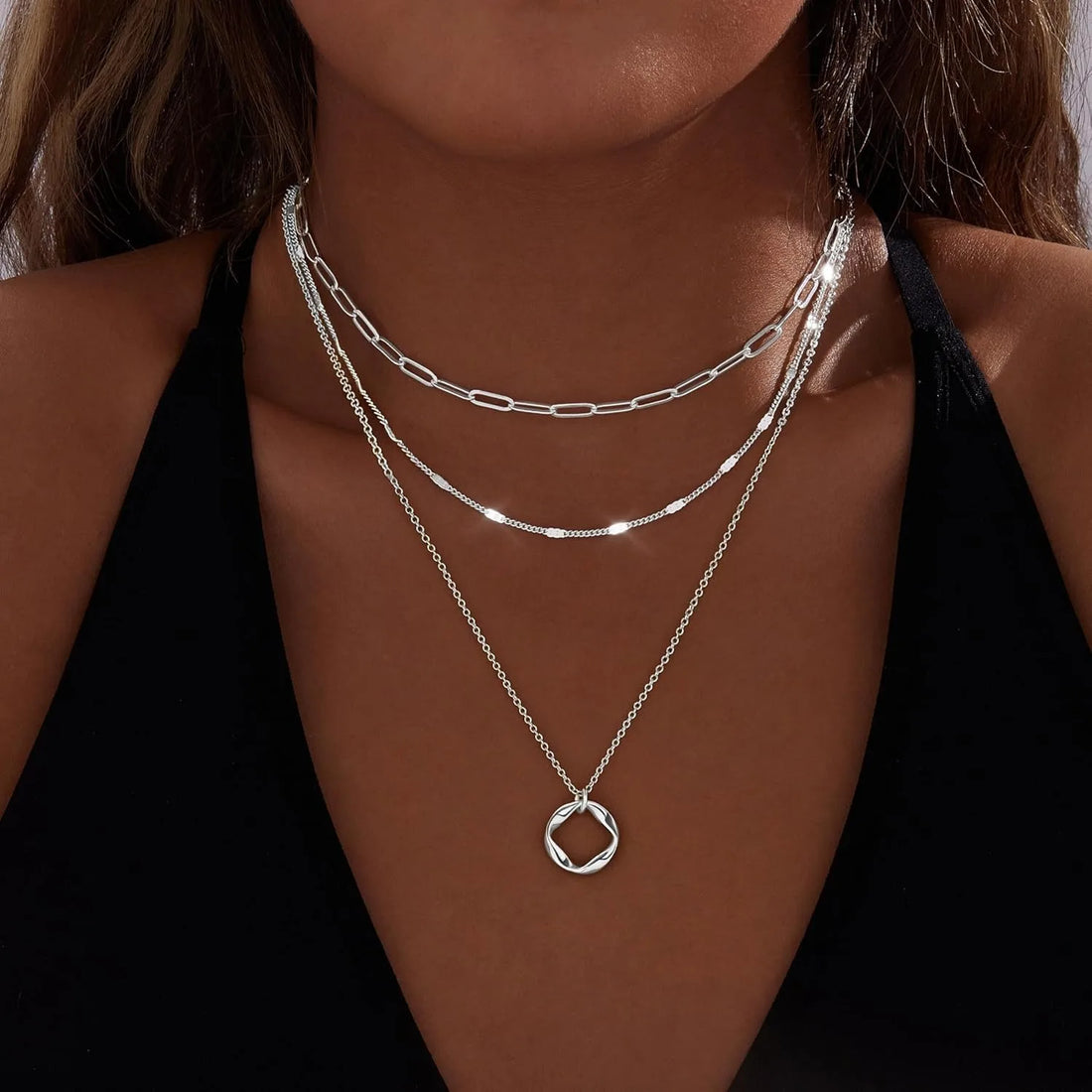 Layered Gold & Silver Necklaces for Women