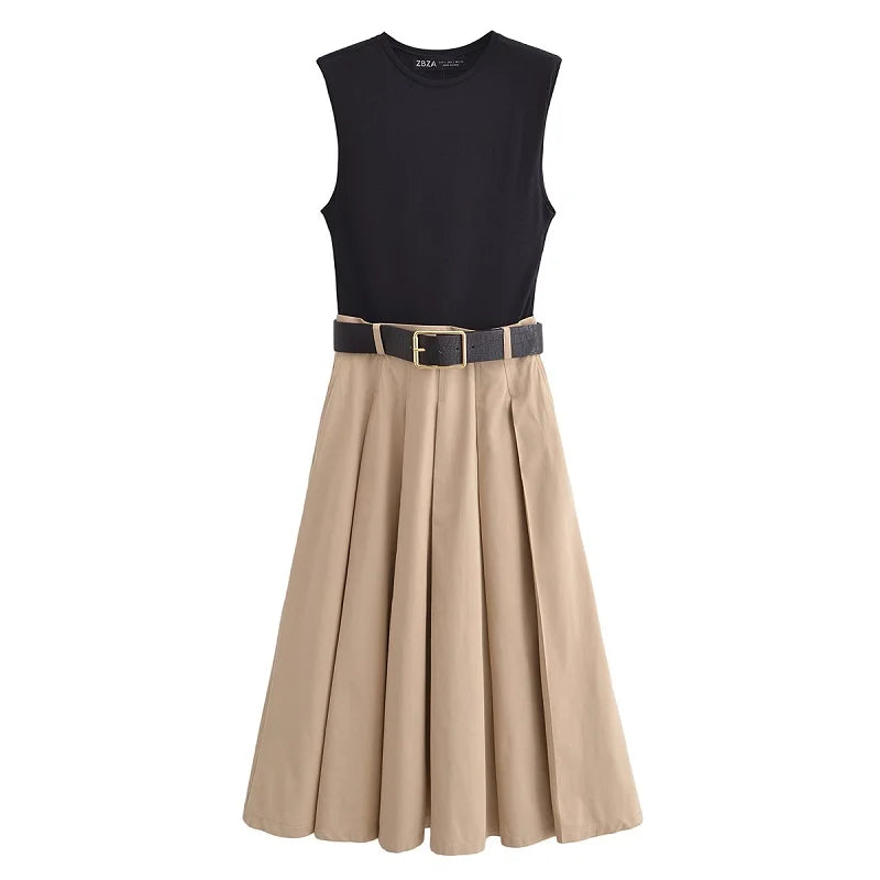 MUJER 2025 Women’s Pleated Midi Dress