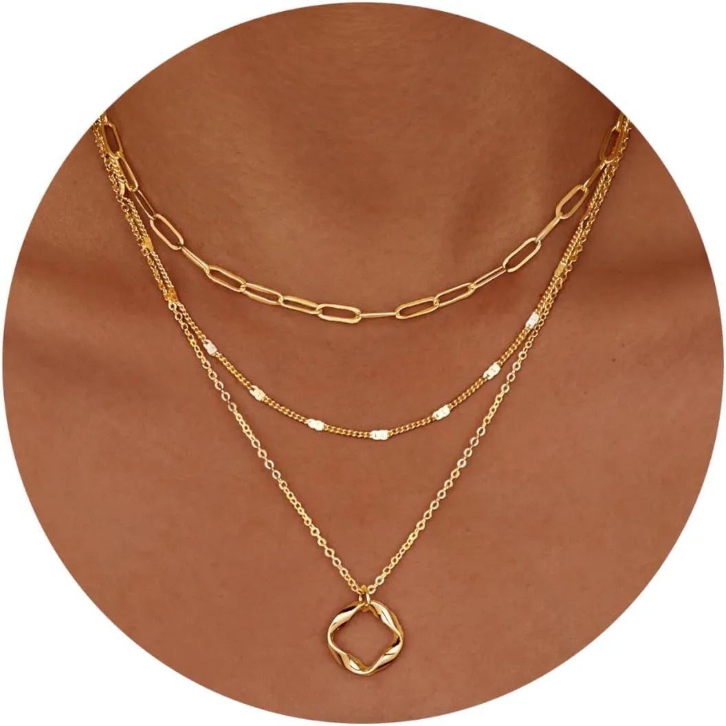 Layered Gold & Silver Necklaces for Women