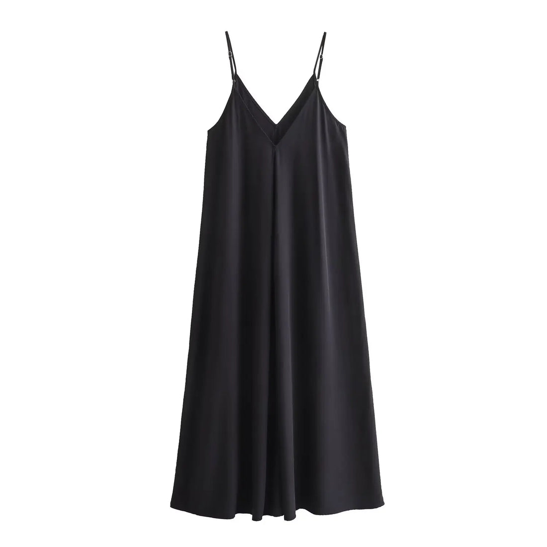 MUJER Women’s Black & Red Slip Long Dress