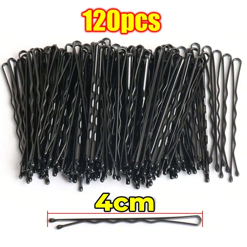 Black U-Shaped and Straight Bobby Pins – 60/600 pcs Hair Styling Set