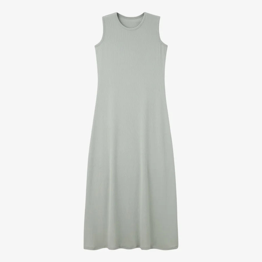 AS 2025 Summer Ribbed Wrap Top & A-Line Dress Set
