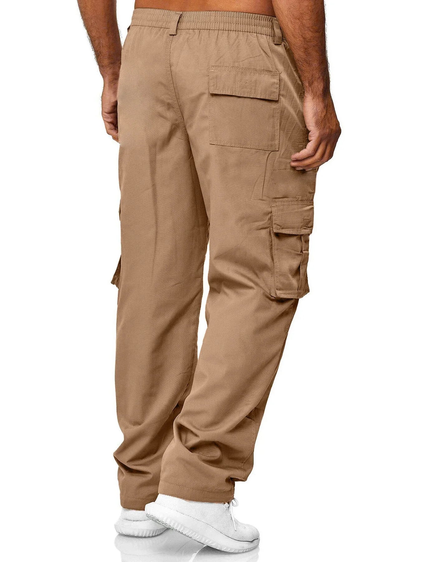 Men’s Cargo Sweatpants – Loose Straight-Leg Multi-Pocket Workwear Pants
