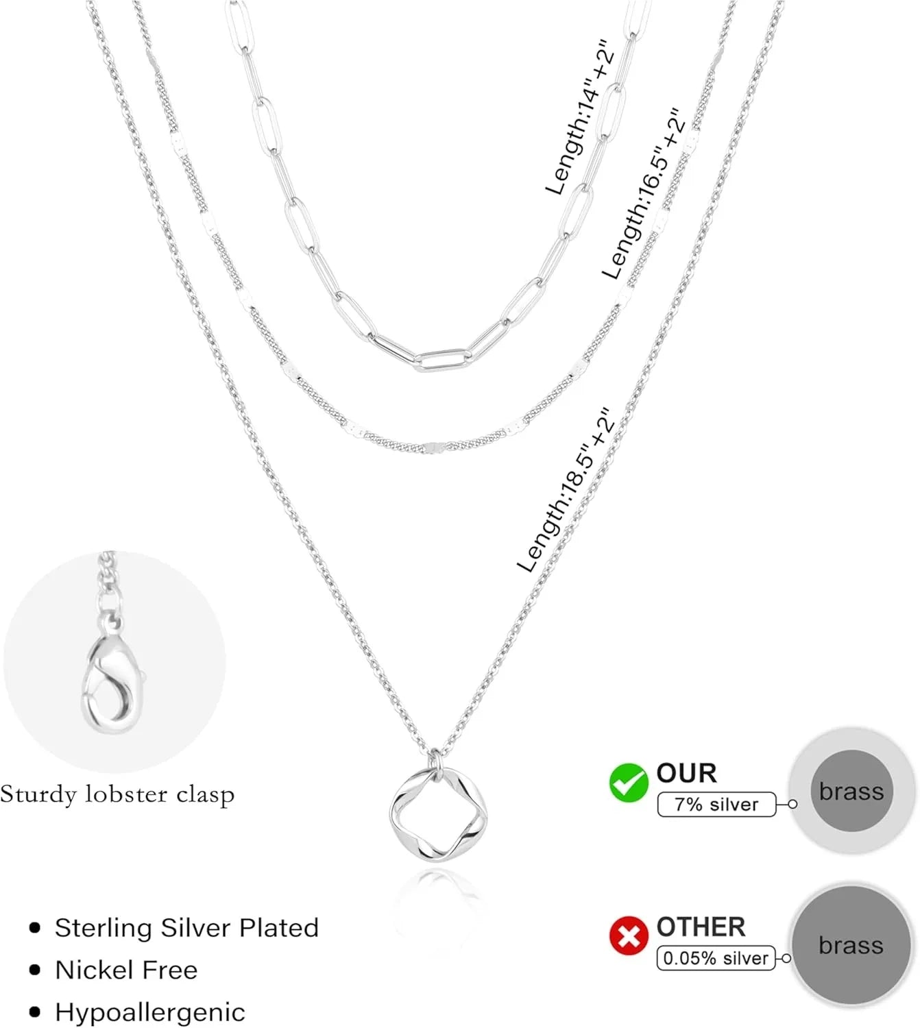 Layered Gold & Silver Necklaces for Women