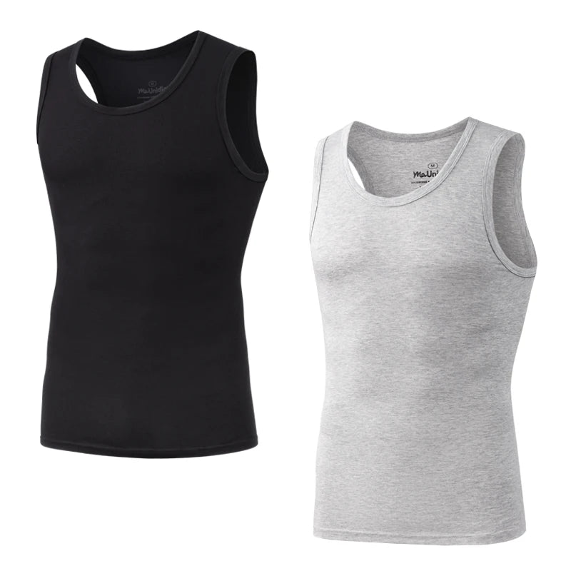 2-Pack Men’s Tank Tops – Bamboo Fiber Sleeveless Gym Vests