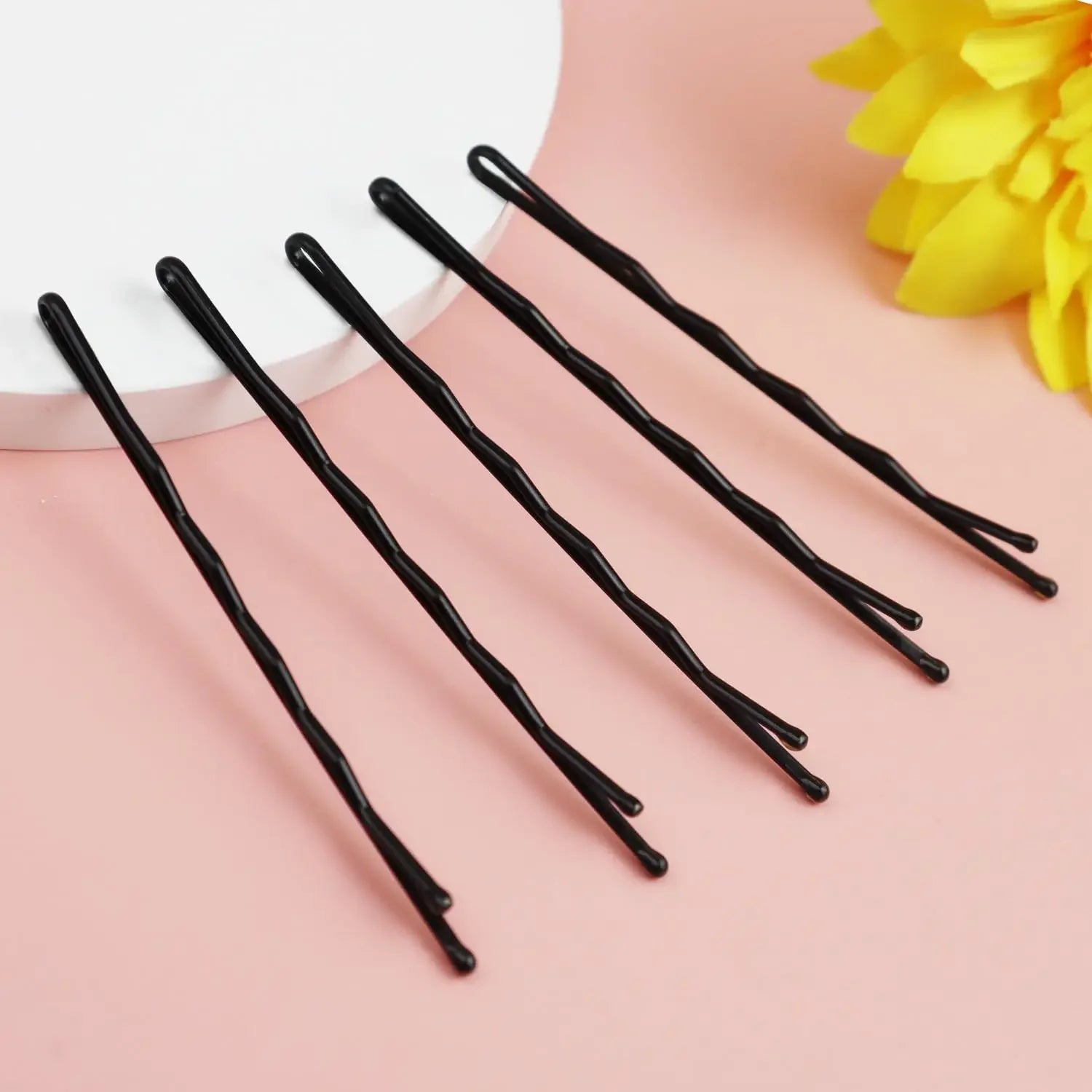 Black U-Shaped and Straight Bobby Pins – 60/600 pcs Hair Styling Set