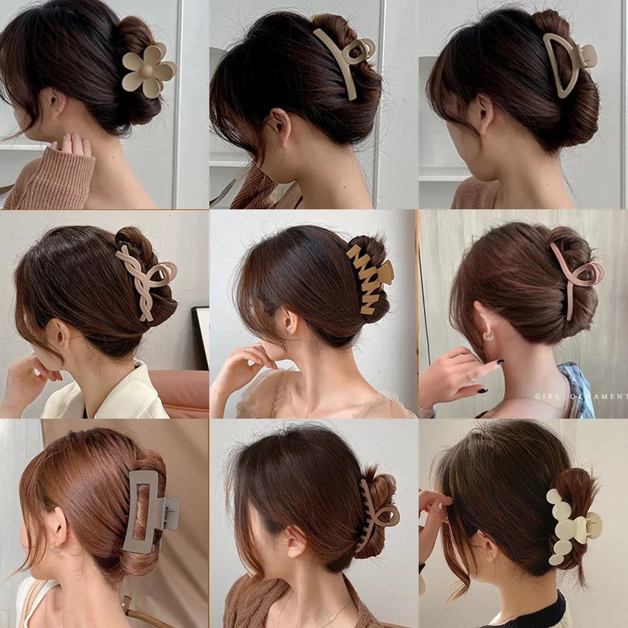 Women’s Acrylic Hair Claw Clip – Korea Style Geometric Barrette