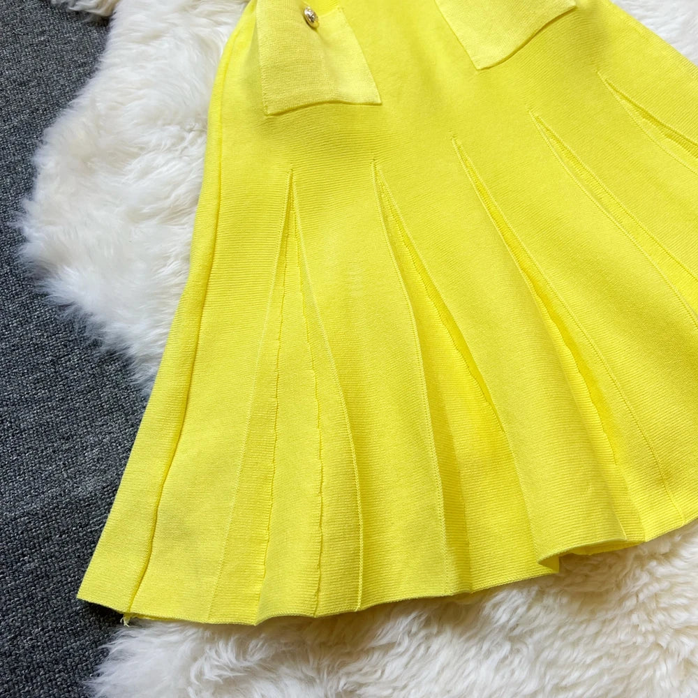 YuooMuoo 2025 Summer Pleated Short Dress