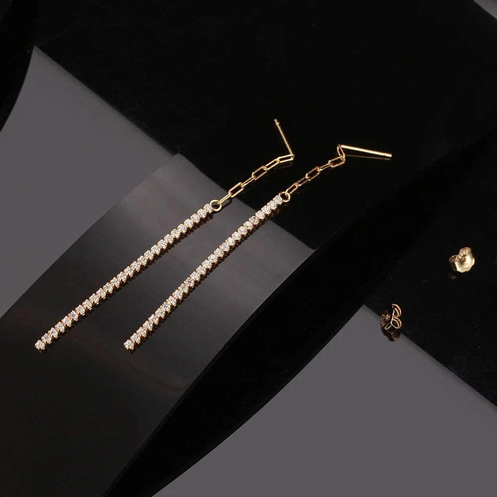 ORSA JEWELS 14K Gold Plated Paperclip Chains Tennis Bracelet