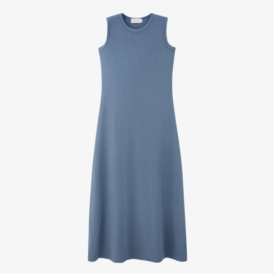 AS 2025 Summer Ribbed Wrap Top & A-Line Dress Set