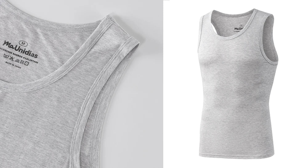 2-Pack Men’s Tank Tops – Bamboo Fiber Sleeveless Gym Vests