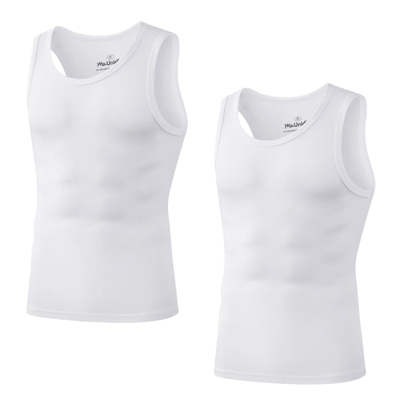 2-Pack Men’s Tank Tops – Bamboo Fiber Sleeveless Gym Vests
