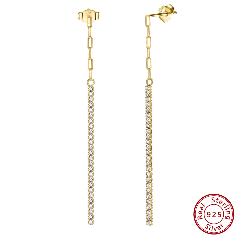 ORSA JEWELS 14K Gold Plated Paperclip Chains Tennis Bracelet