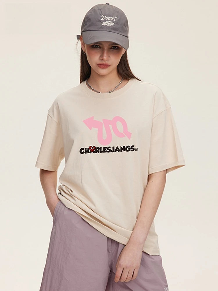 Plus Size Women’s Love Print Cotton T-Shirt