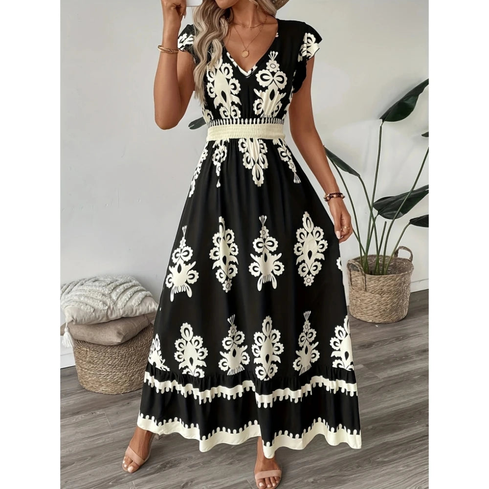 Plus Size Women’s V-Neck Maxi Dress