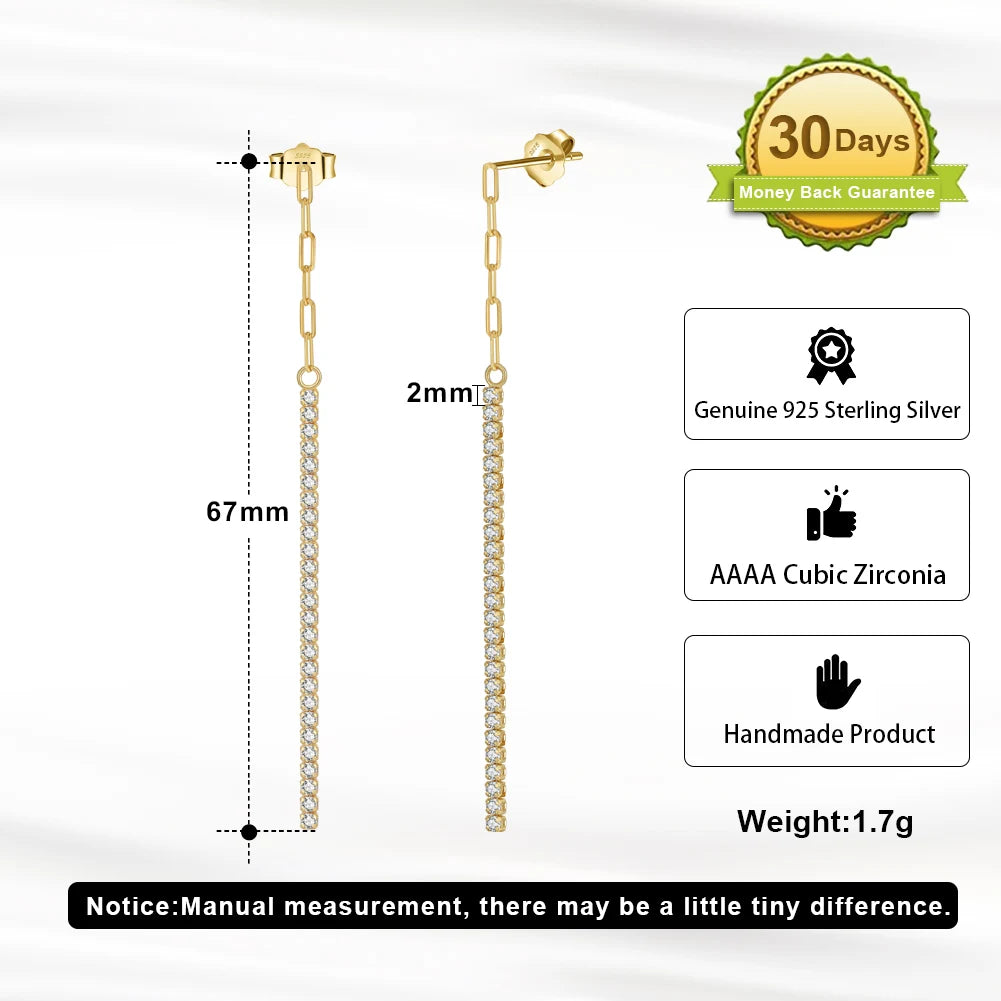 ORSA JEWELS 14K Gold Plated Paperclip Chains Tennis Bracelet