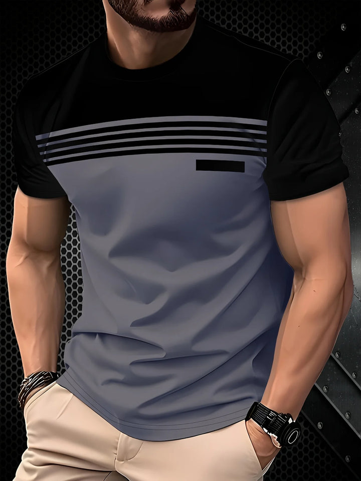 Men’s Casual Round Neck T-Shirt – 100% Polyester Everyday Top