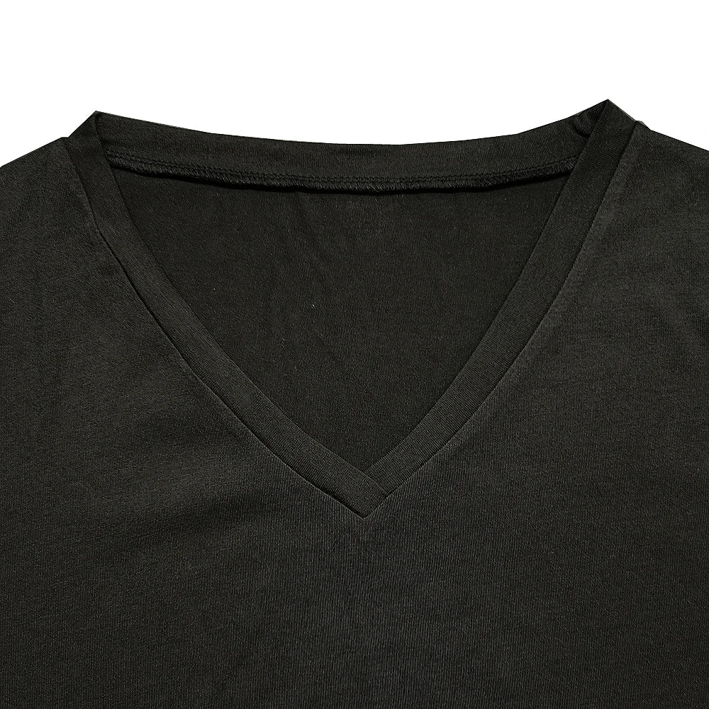 Women’s Summer Solid Color V-Neck Blouse