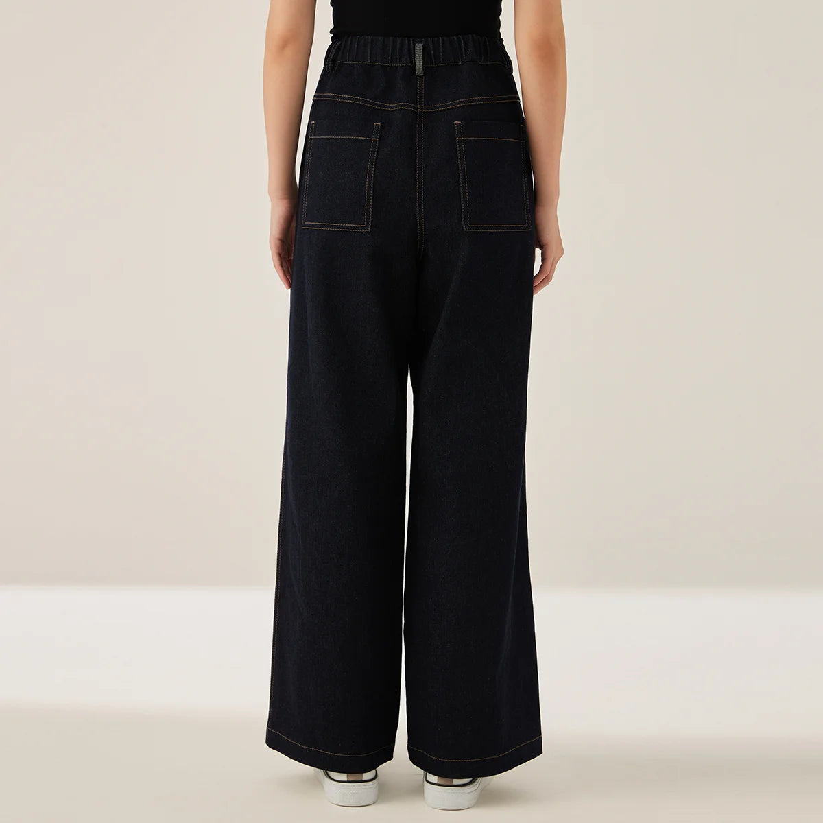 KL7523358 Women’s High Waisted Wide Leg Denim Pants