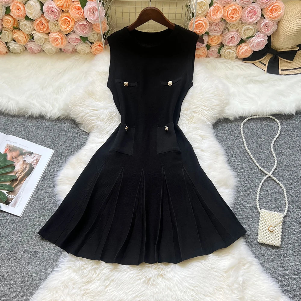 YuooMuoo 2025 Summer Pleated Short Dress